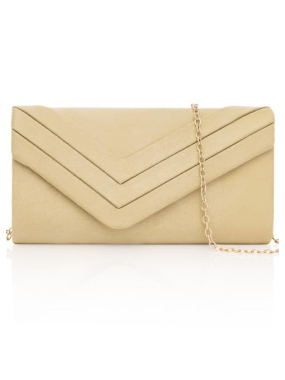 Suede Clutch Purses for Women Vintage Envelope Evening Bag & Chain Formal Lady
